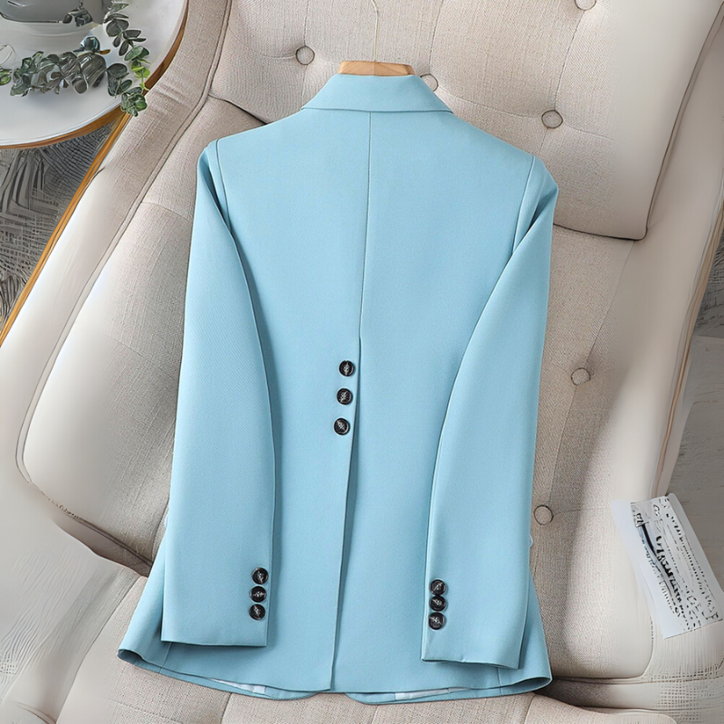 Women's Tailored Single-Breasted Blazer for Office and Formal Wear