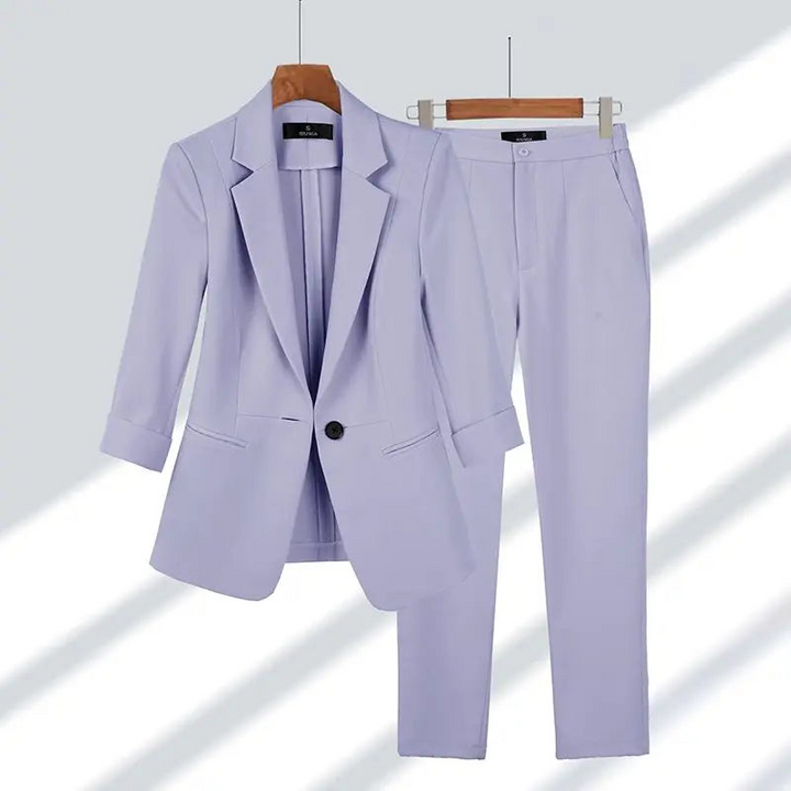Women's Tailored Set, Blazer and Trousers Suit - Structured Fit
