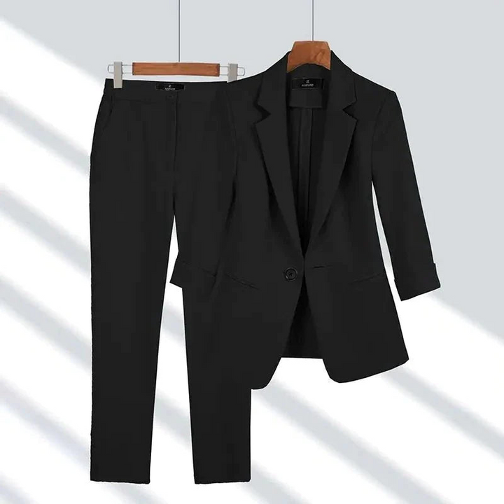 Women's Tailored Set, Blazer and Trousers Suit - Structured Fit