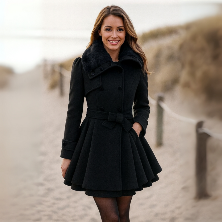 Women's Trench Coat Double-Breasted Dress Style