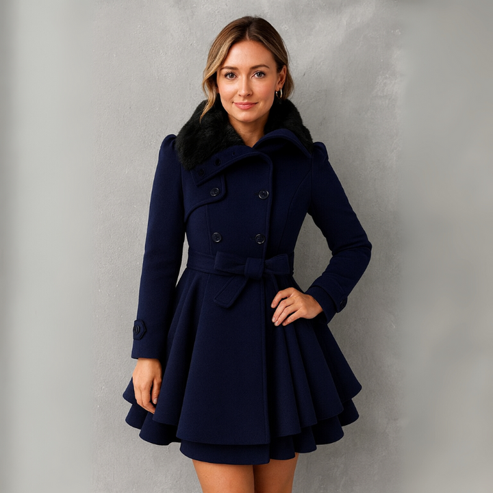 Women's Trench Coat Double-Breasted Dress Style