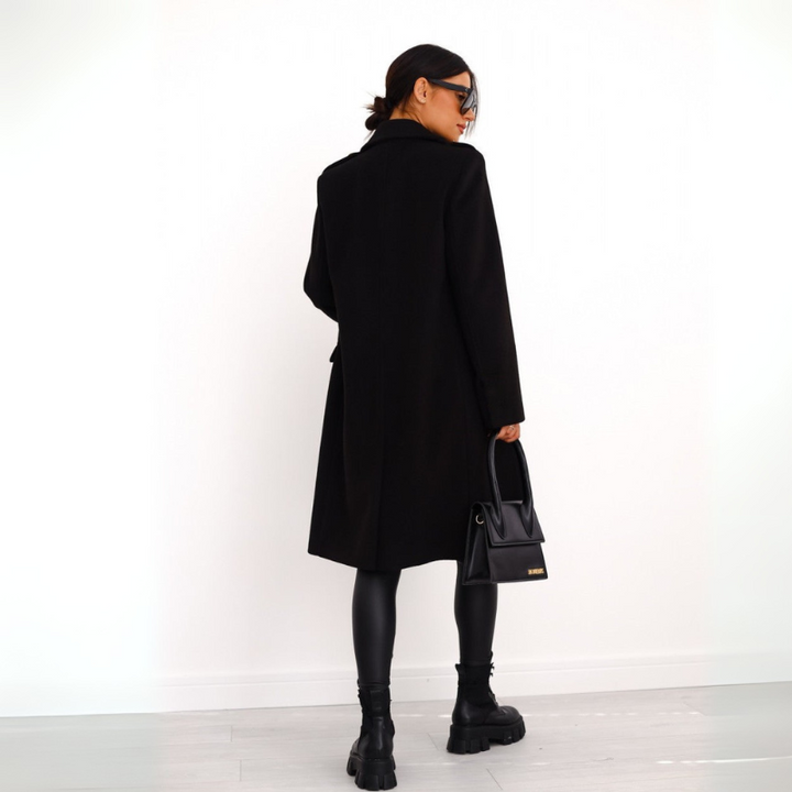 Women's Trench Coat – Double-Breasted Elegant Winter Style