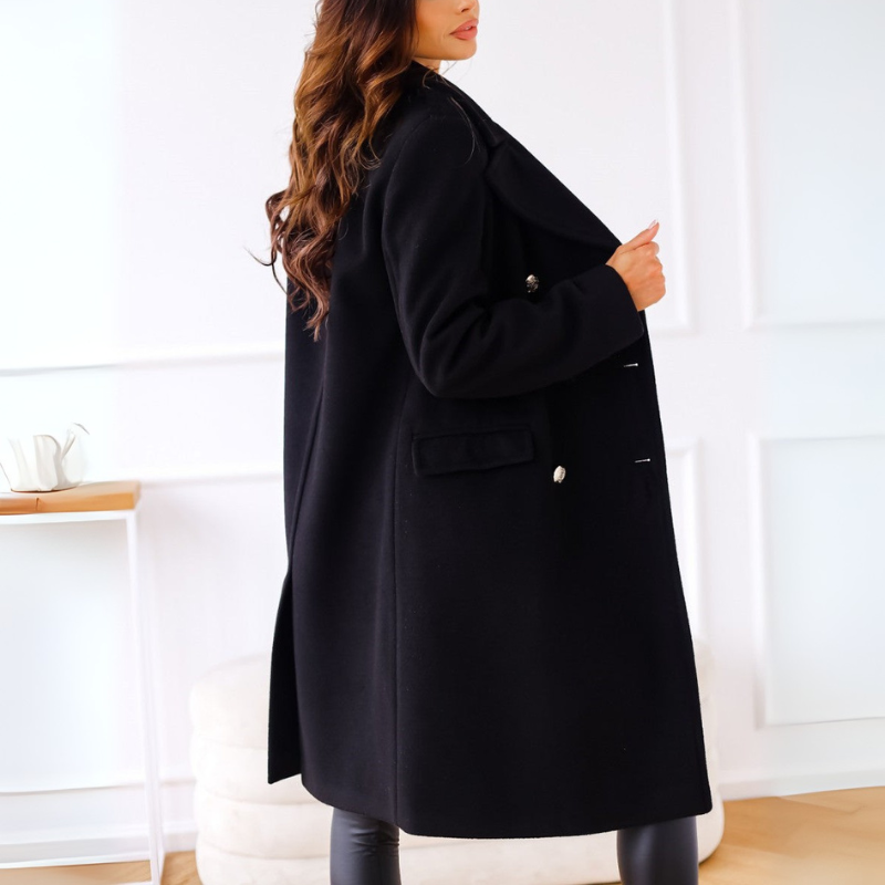 Women's Trench Coat – Double-Breasted Elegant Winter Style