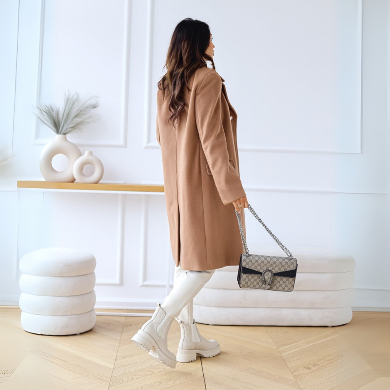 Women's Trench Coat – Double-Breasted Elegant Winter Style