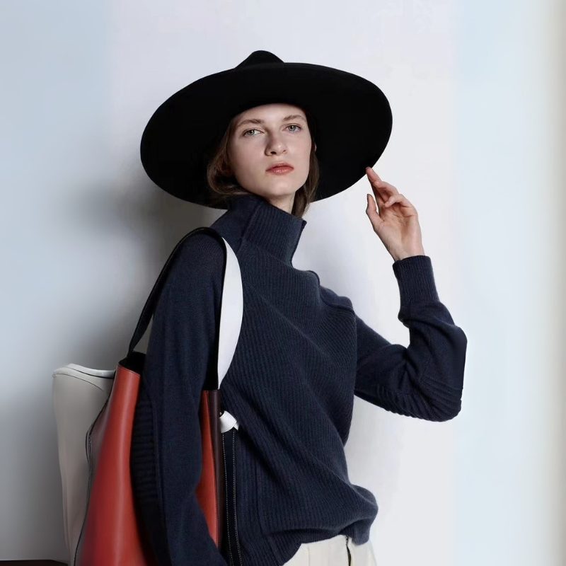 Women's Turtleneck Sweater for Autumn Winter Fashion