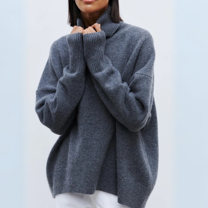 Women's Wool Turtleneck Sweater for Fall and Winter