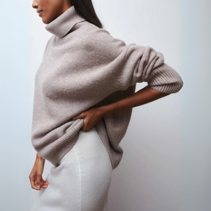 Women's Wool Turtleneck Sweater for Fall and Winter