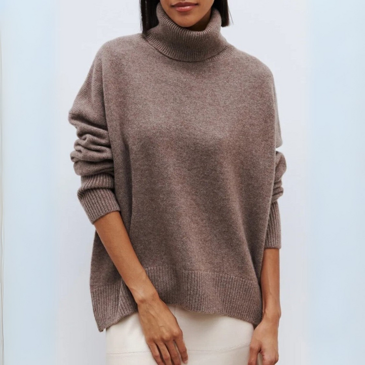 Women's Wool Turtleneck Sweater for Fall and Winter