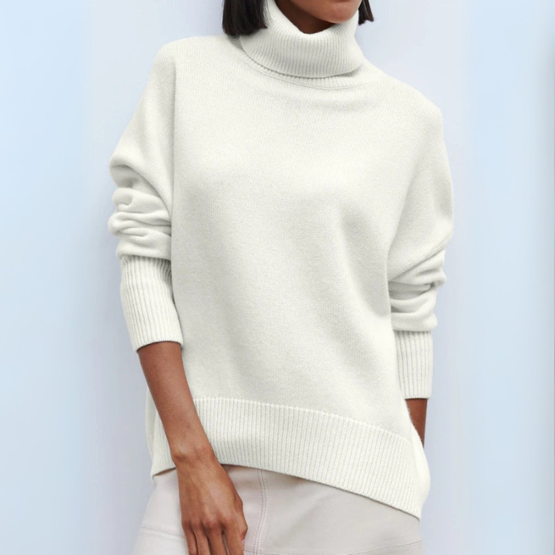 Women's Wool Turtleneck Sweater for Fall and Winter
