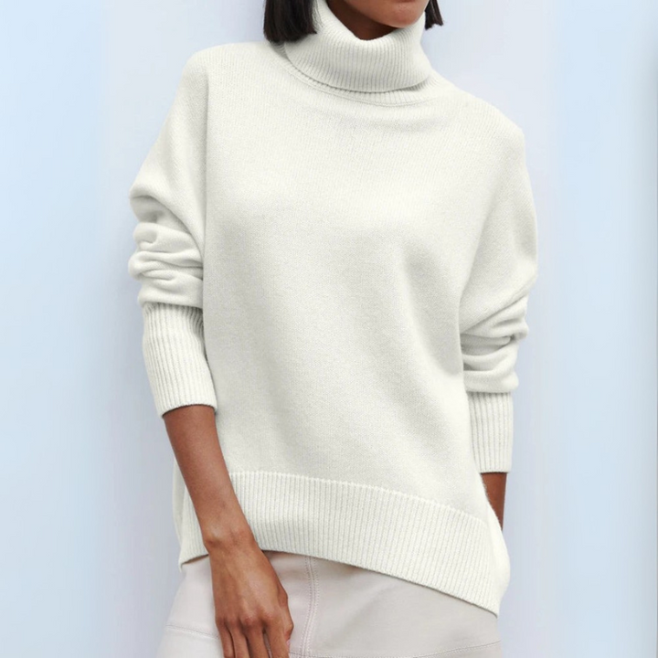 Women's Wool Turtleneck Sweater for Fall and Winter