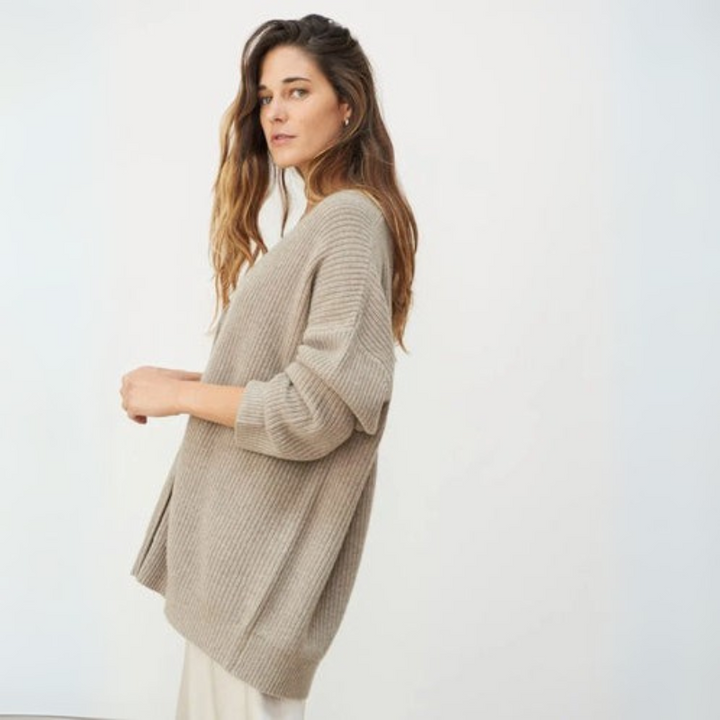 Women's V-Neck Cardigan Sweater for Layering Style