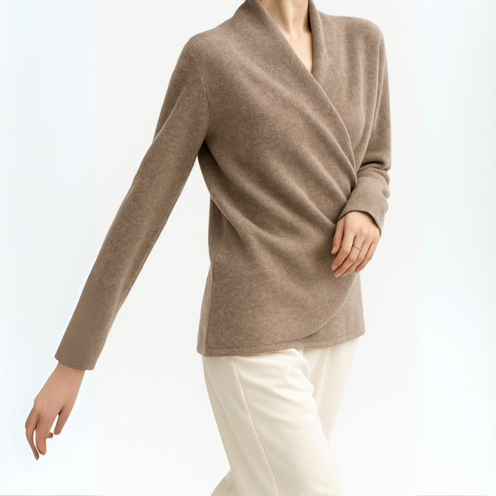 Women's V-Neck Knit Sweater for Layering