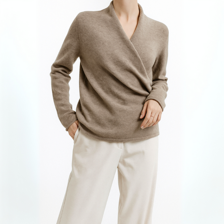 Women's V-Neck Knit Sweater for Layering