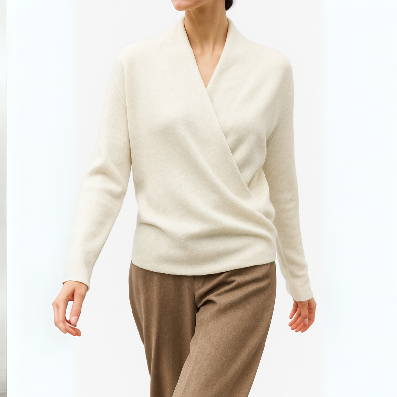 Women's V-Neck Knit Sweater for Layering