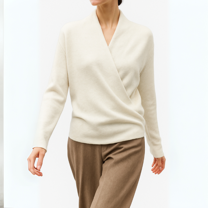 Women's V-Neck Knit Sweater for Layering