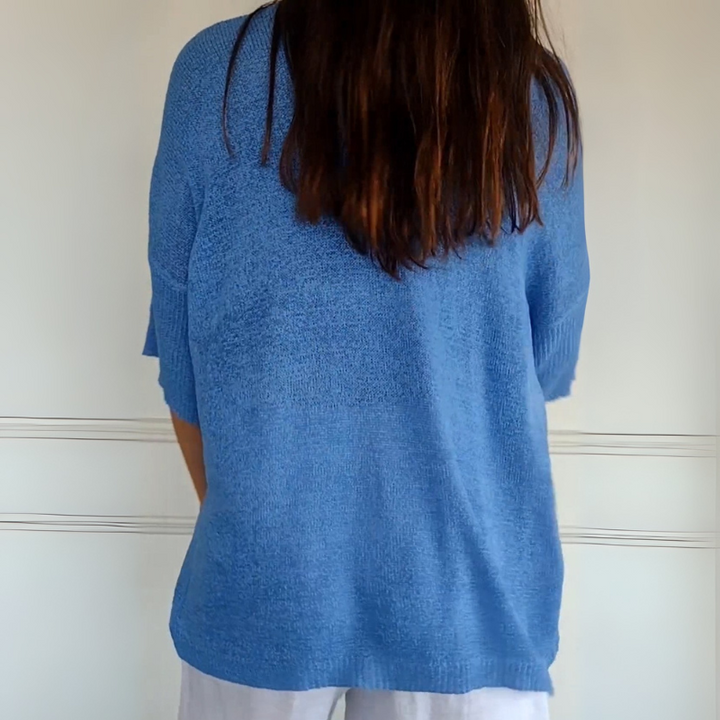 Women's V-Neck Pullover Sweater - Casual Style