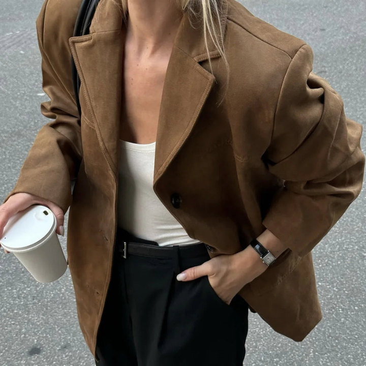 Women's Vintage Suede Jacket – Chic Autumn & Winter Style