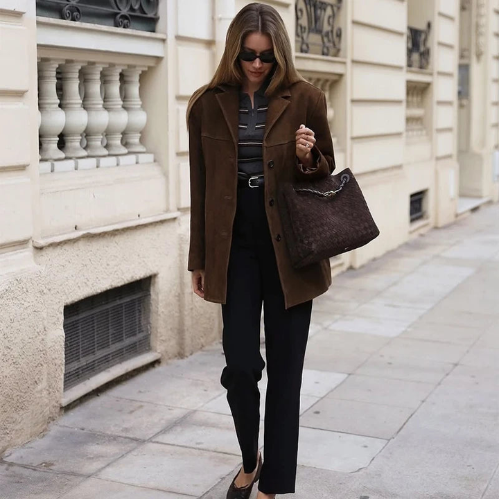 Women's Vintage Suede Jacket – Chic Autumn & Winter Style