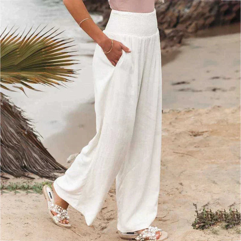 Women's Wide Leg Palazzo Pants - Stylish Trousers for Everyday Wear
