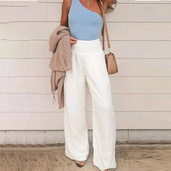 Women's Wide Leg Palazzo Pants - Stylish Trousers for Everyday Wear