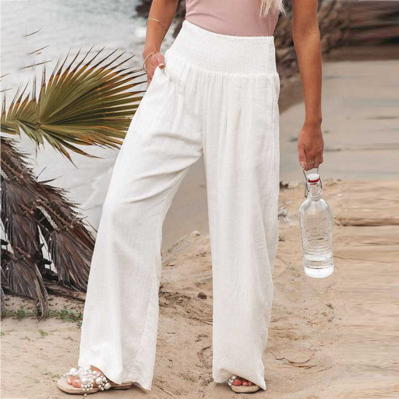 Women's Wide Leg Palazzo Pants - Stylish Trousers for Everyday Wear