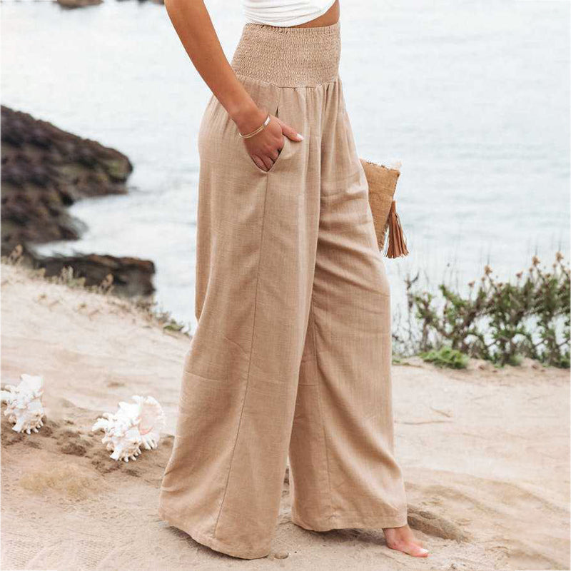 Women's Wide Leg Palazzo Pants - Stylish Trousers for Everyday Wear