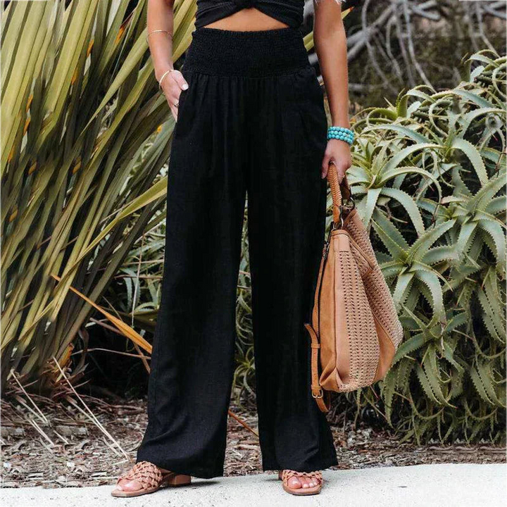 Women's Wide Leg Palazzo Pants - Stylish Trousers for Everyday Wear