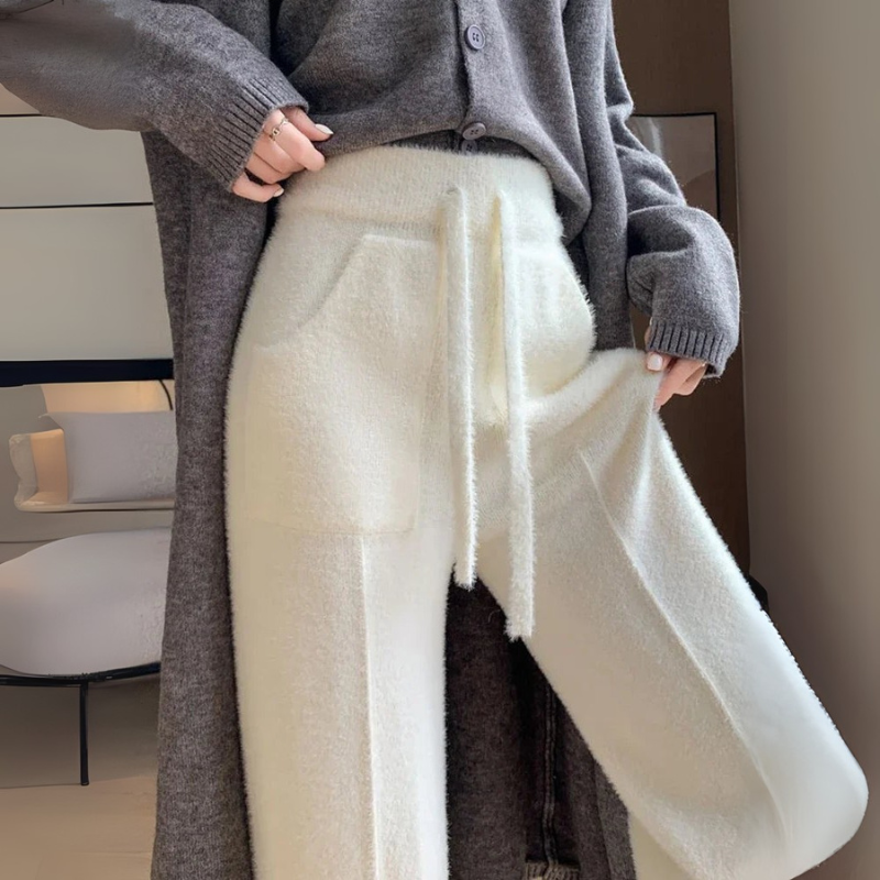 Women's Wide Leg Pants with Adjustable Drawstring