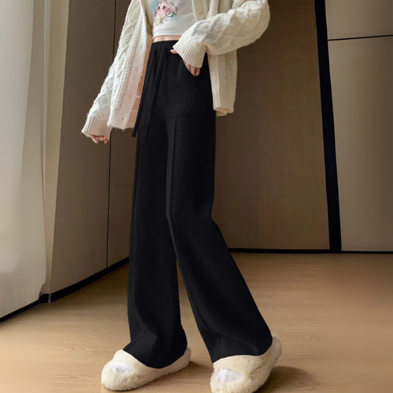 Women's Wide Leg Pants with Adjustable Drawstring