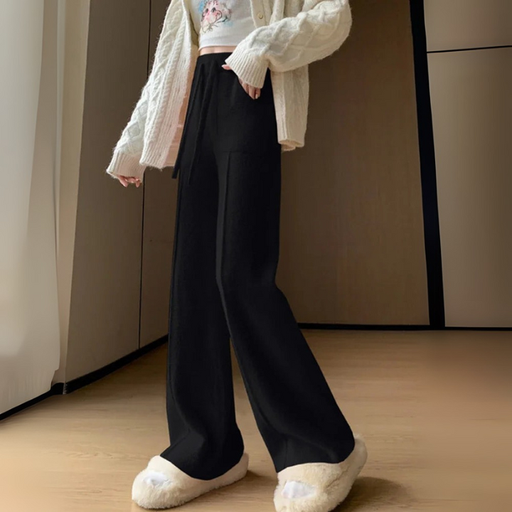 Women's Wide Leg Pants with Adjustable Drawstring