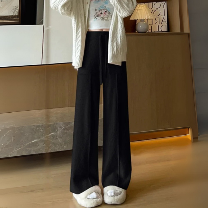 Women's Wide Leg Pants with Adjustable Drawstring