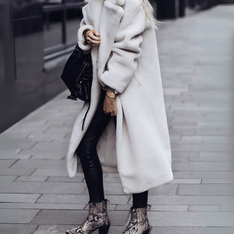 Women's Winter Coat Longline Double-Breasted Design