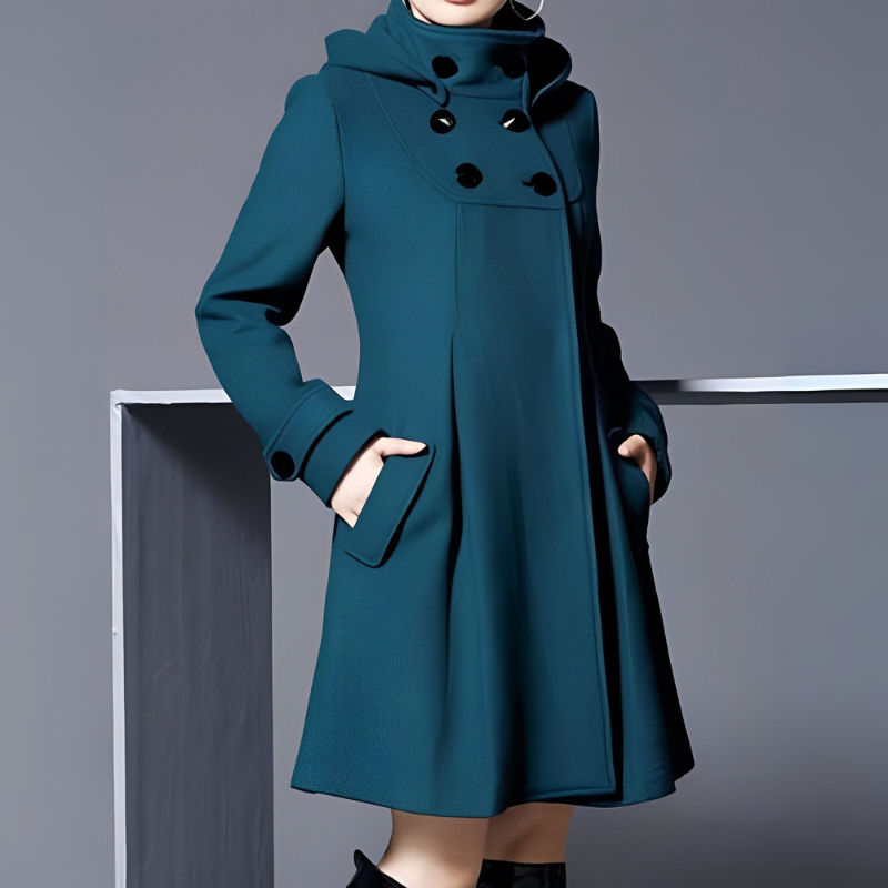 Women's Wool Trench Coat – Elegant Winter Coat for Any Occasion