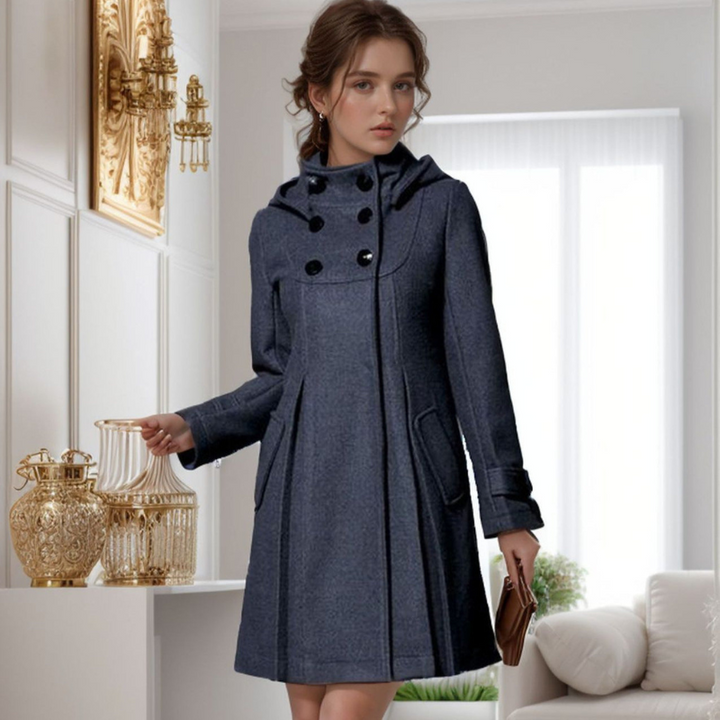 Women's Wool Trench Coat – Elegant Winter Coat for Any Occasion