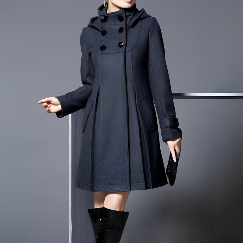 Women's Wool Trench Coat – Elegant Winter Coat for Any Occasion