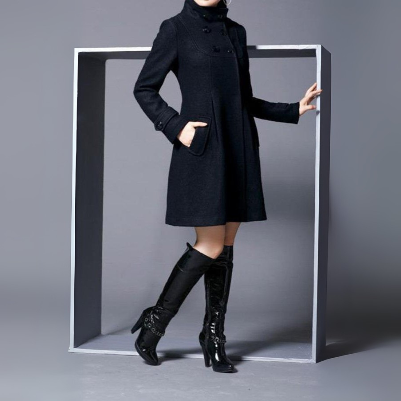 Women's Wool Trench Coat – Elegant Winter Coat for Any Occasion