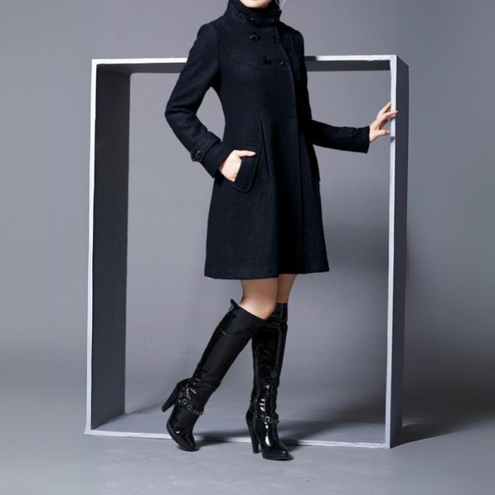 Women's Wool Trench Coat – Elegant Winter Coat for Any Occasion
