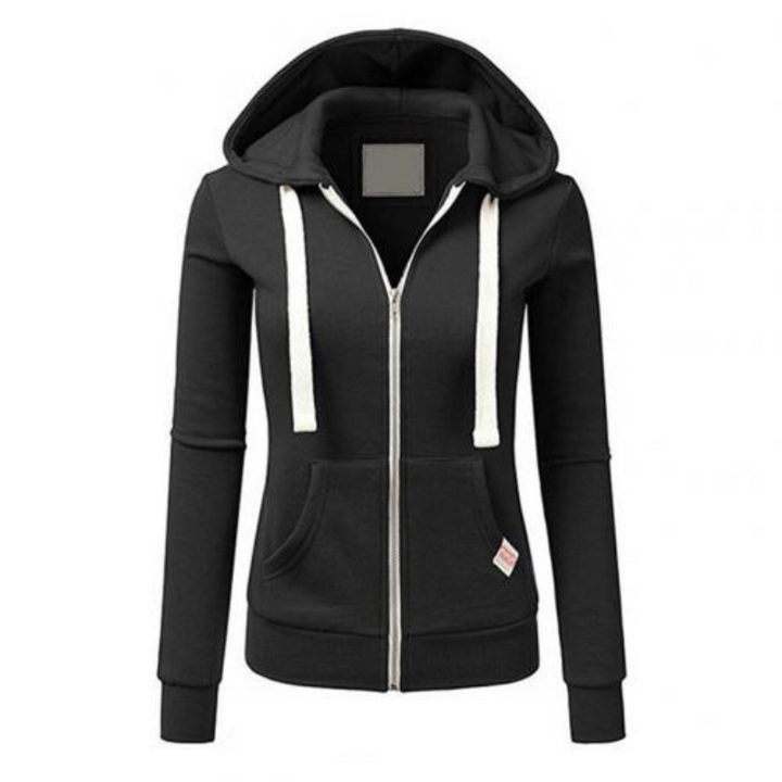 Women's Zip-Up Hoodie with Kangaroo Pockets