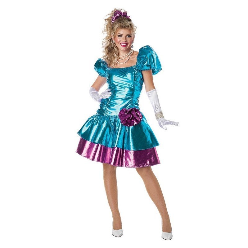 Women's 80s Party Dress Costume for Themed Events 0