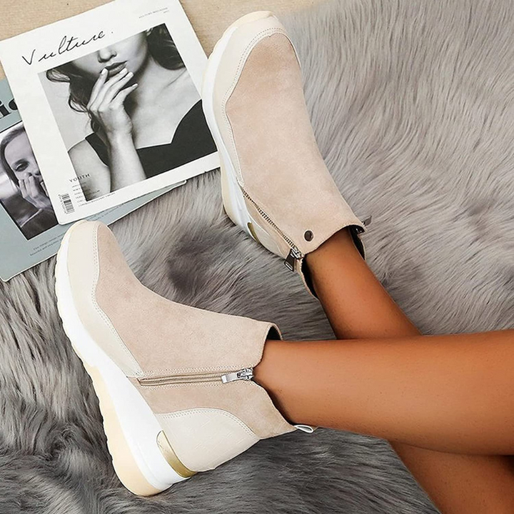 Women's Ankle Boots – Wedge Heel with Anti-Slip Sole