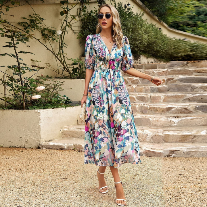 Women's Boho Floral Elegant Summer Maxi Dress 3