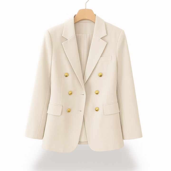 Women's Double-Breasted Blazer - Elegance and Versatile Styling