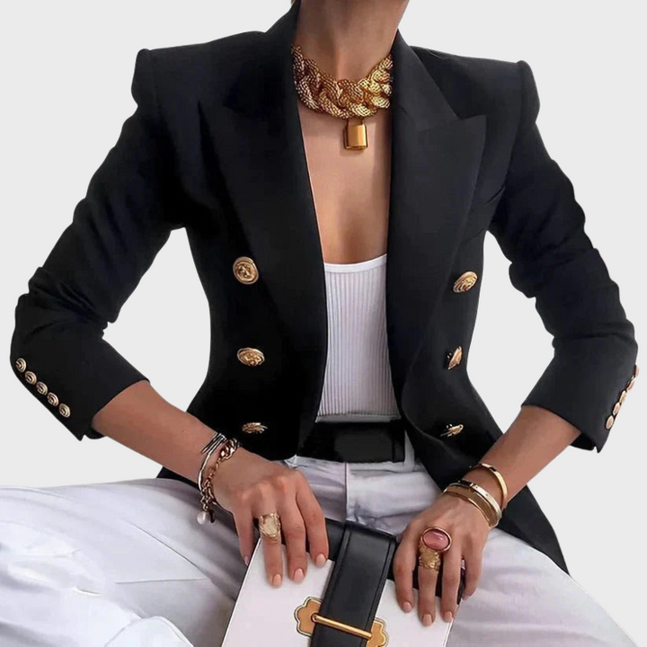 Women's Double-Breasted Blazer Stylish for Professional or Casual Wear