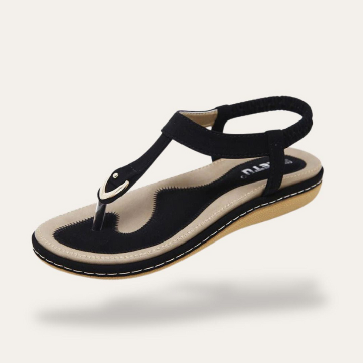 Women's Elastic T-Strap Sandals
