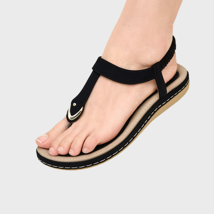 Women's Elastic T-Strap Sandals