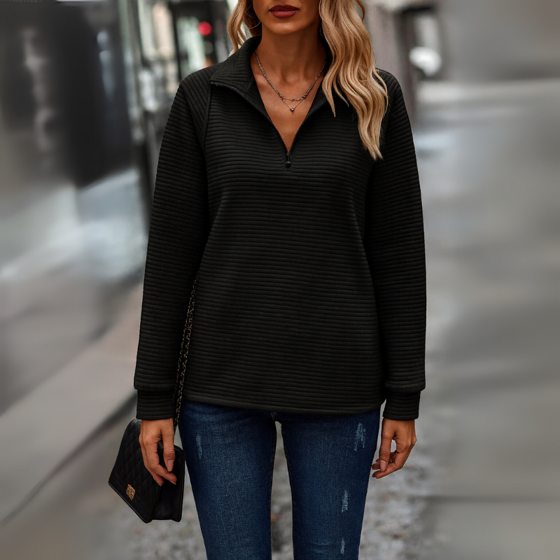 Women's Jumper Stylish Half Zip for Casual Wear