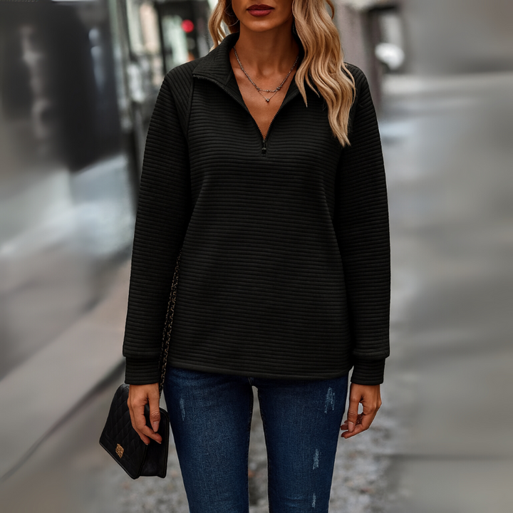 Women's Jumper Stylish Half Zip for Casual Wear