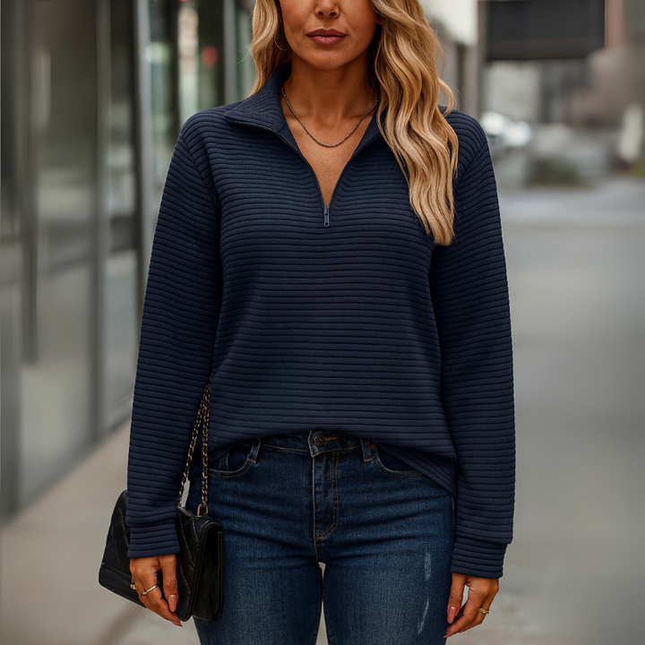 Women's Jumper Stylish Half Zip for Casual Wear