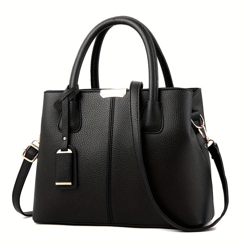 Women's Leather Tote Handbag with Crossbody Strap - Stylish and Versatile Purses for Everyday Use 0