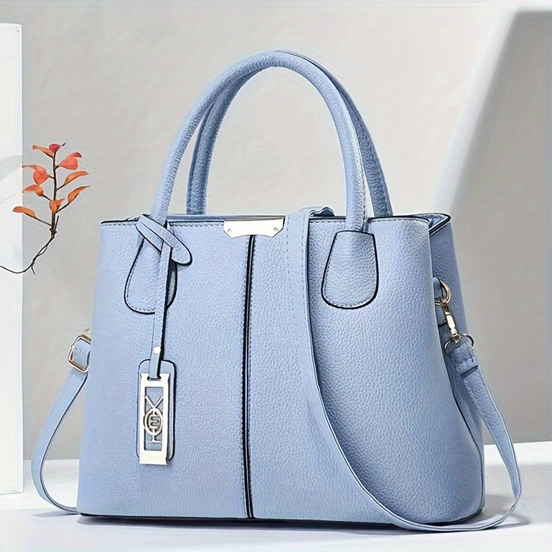 Women's Leather Tote Handbag with Crossbody Strap - Stylish and Versatile Purses for Everyday Use 1